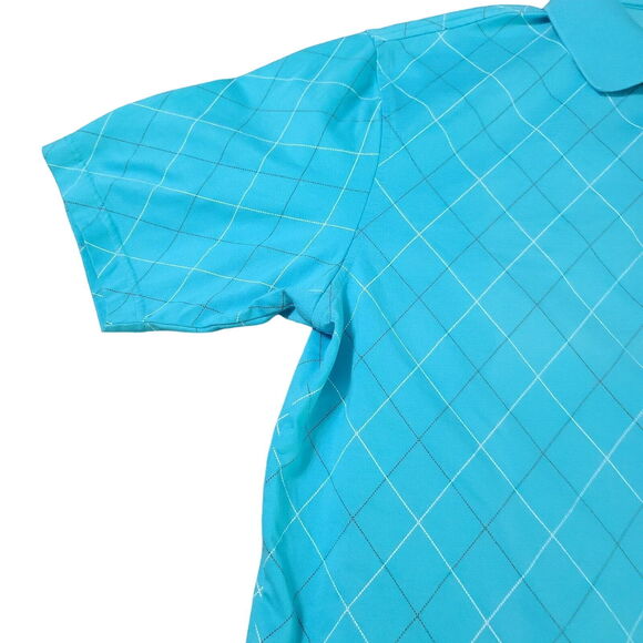 Jos A Bank Leadbetter Mens Golf Polo Blue Size M Cotton Blend Short Sleeve - Picture 8 of 12